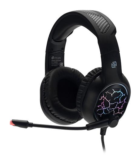 Наушники с микрофоном Оклик HS-L930G SNORTER черный 2м мониторные USB оголовье (HS-L930G) фото 1