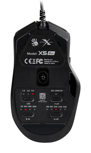 Мышь A4Tech Bloody X5 Max черный оптическая (10000dpi) USB (9but) фото 3
