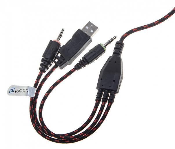 Наушники с микрофоном Оклик HS-L500G TOXIC черный 2.2м мониторные оголовье (HS-L500G) фото 10