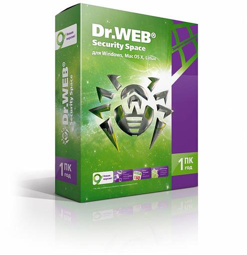 Программное Обеспечение DR.Web Security Space 1PC 1Y Base Box (BHW-B-12M-1-A3) фото 1