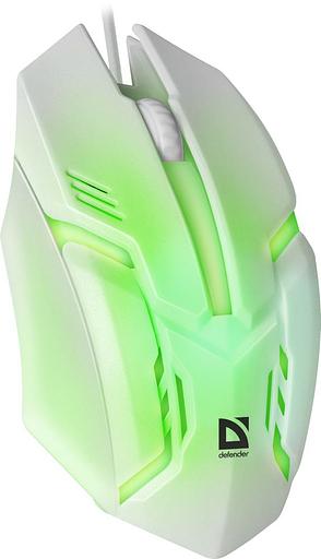Мышь Defender Cyber MB-560L белый оптическая (1200dpi) USB для ноутбука (2but) фото 2