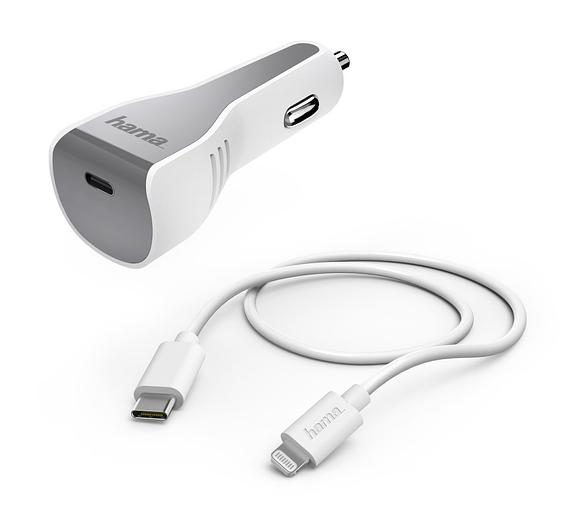 Комплект зар./устр. Hama H-183317 3A PD для Apple кабель Apple Lightning/Type-C белый (00183317) фото 1