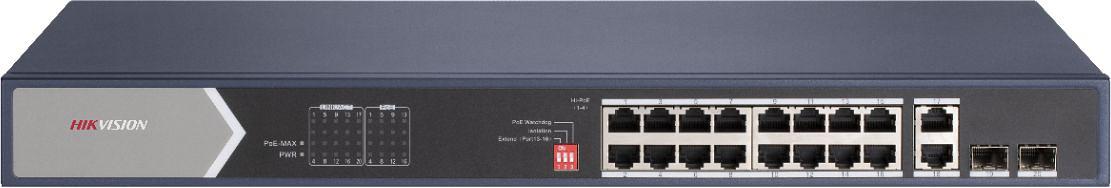 Коммутатор Hikvision DS-3E0520HP-E 18G 2SFP 12PoE+ 225W неуправляемый фото 1