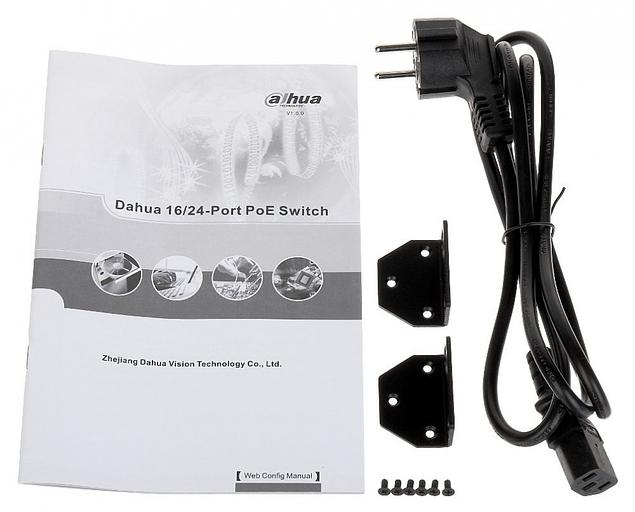 Коммутатор Dahua DH-PFS4226-24ET-360 24x100Mb 2G 22PoE+ 360W управляемый фото 4