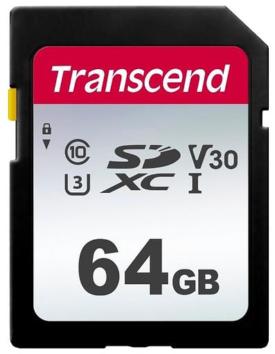 Флеш карта SDXC 64Gb Class10 Transcend TS64GSDC300S 300S w/o adapter фото 1