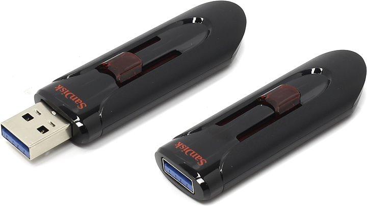 Флеш Диск Sandisk 128Gb Cruzer Glide SDCZ600-128G-G35 USB3.0 черный/красный фото 1