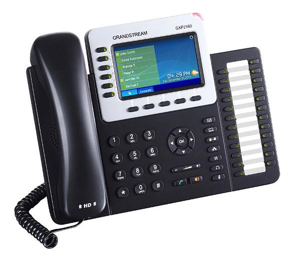 Телефон IP Grandstream GXP-2160 черный фото 1