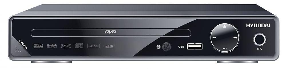 Плеер DVD Hyundai H-DVD200 черный Караоке ПДУ фото 1