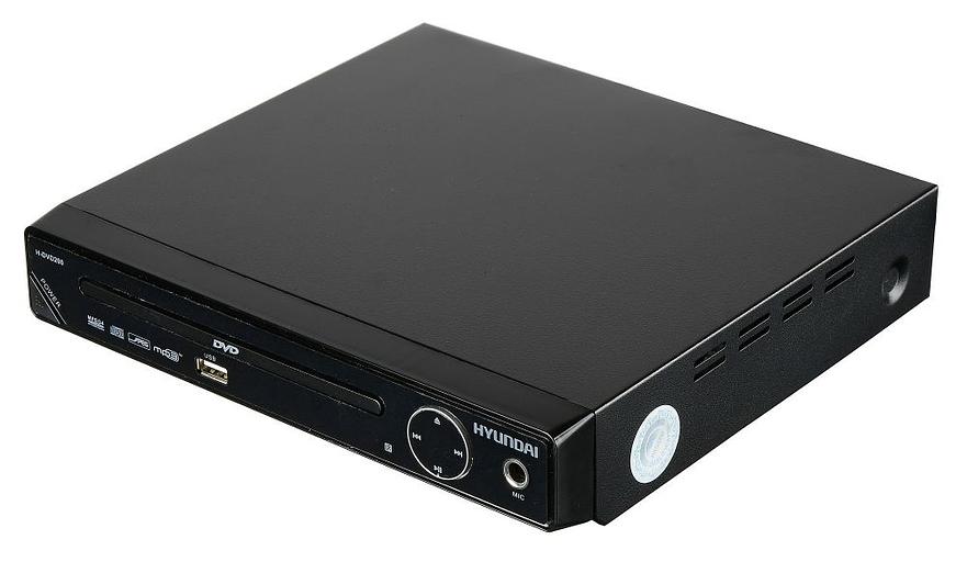 Плеер DVD Hyundai H-DVD200 черный Караоке ПДУ фото 2