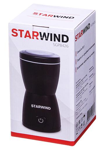 Кофемолка Starwind SGP8426 200Вт сист.помол.:ротац.нож вместим.:80гр черный фото 4