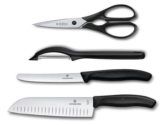 Набор ножей кухон. Victorinox Swiss Classic Kitchen (6.7133.4G) компл.:4шт черный подар.коробка фото 2