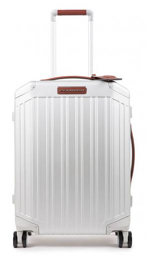 Чемодан Piquadro ALU (BV4425ALU/GRCU) 40x54x20см 37л. 4.3кг. алюминий/кожа натуральная серый/коричневый фото 1
