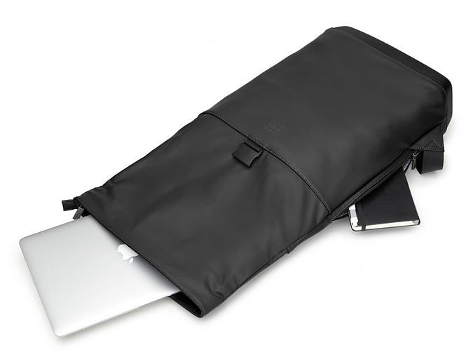Рюкзак Moleskine CLASSIC ROLLTOP (ET86RBKBK) 40x32x12см эко-кожа черный фото 4