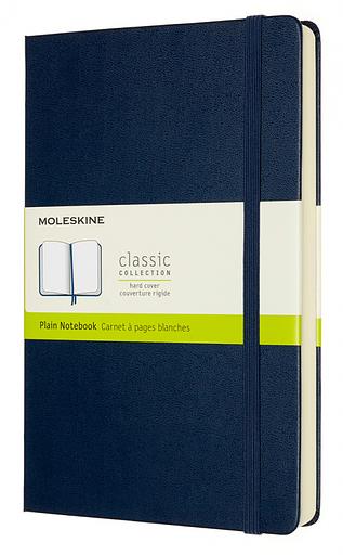 Блокнот Moleskine CLASSIC EXPENDED QP062EXPB20 130х210мм 400стр. нелинованный твердая обложка синий сапфир фото 1