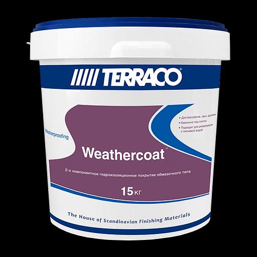 Гидроизоляционное покрытие двухкомпонентное цементное Terraco Weathercoat фото 1
