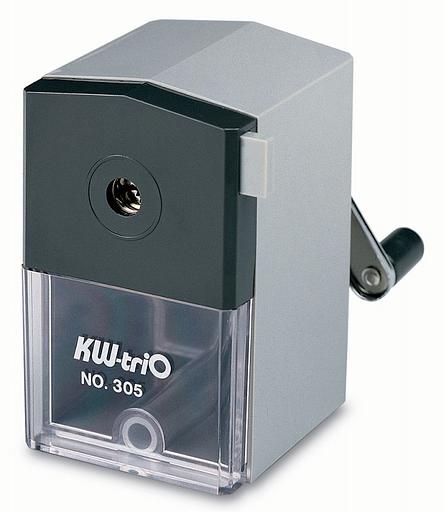 Точилка для карандашей механическая Kw-Trio 305A 1 отверстие пластик ассорти фото 1