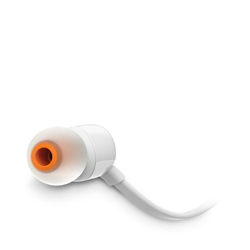 Гарнитура вкладыши JBL T110 WHT 1.2м белый проводные в ушной раковине (JBLT110WHT) фото 2
