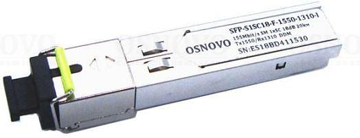 Трансивер OSNOVO SFP-S1SC18-F-1550-1310-I фото 1