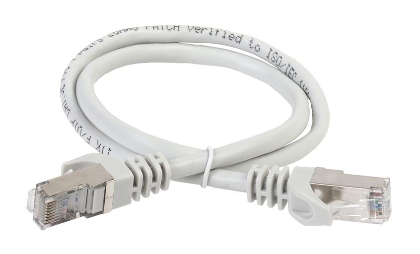 Патч-корд ITK PC01-C5EF-1M5 FTP вилка RJ-45-вилка RJ-45 кат.5е 1.5м серый ПВХ (уп.:1шт) фото 1