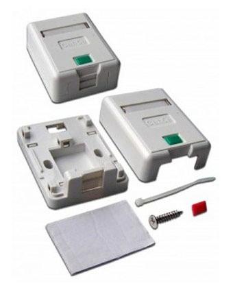 Коробка Lanmaster LAN-SA1/S-WH настенная 48x65x27мм крышка RJ45 (упак.:1шт) фото 1