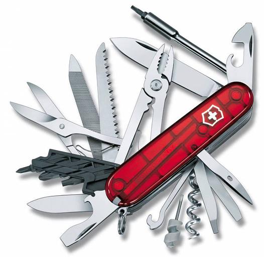 Нож перочинный Victorinox CyberTool L (1.7775.T) 91мм 39функций красный полупрозрачный карт.коробка фото 1