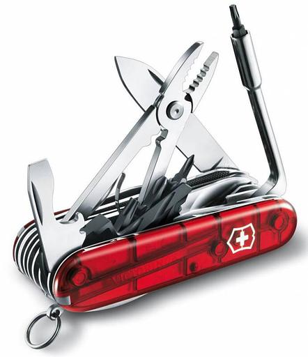 Нож перочинный Victorinox CyberTool L (1.7775.T) 91мм 39функций красный полупрозрачный карт.коробка фото 2