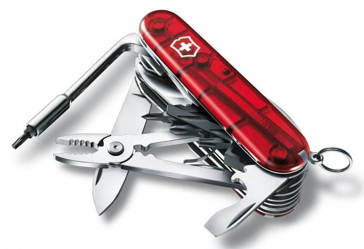 Нож перочинный Victorinox CyberTool L (1.7775.T) 91мм 39функций красный полупрозрачный карт.коробка фото 3