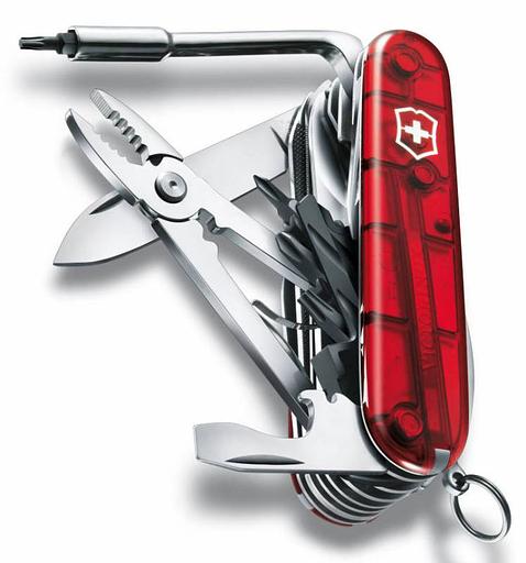 Нож перочинный Victorinox CyberTool L (1.7775.T) 91мм 39функций красный полупрозрачный карт.коробка фото 4