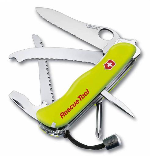 Нож перочинный Victorinox RescueTool One Hand (0.8623.MWN) 111мм 12функций салатовый карт.коробка фото 1