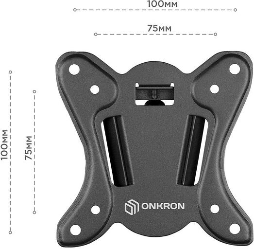 Кронштейн для телевизора Onkron NN31 черный 10"-32" макс.25кг настенный фиксированный фото 3