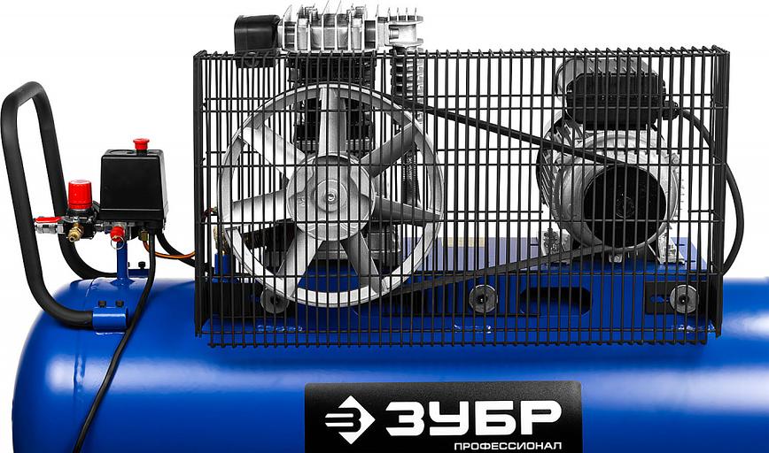 Компрессор поршневой Зубр Профессионал ЗКПМ-440-100-Р-2.2 масляный 440л/мин 100л 2200Вт фото 5
