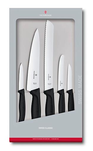 Набор ножей кухон. Victorinox Swiss Classic Kitchen (6.7133.5G) компл.:5шт черный подар.коробка фото 1