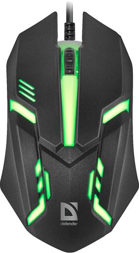 Defender Проводная оптическая мышь Hit MB-550 7цветов,3кнопки,1200dpi,черный Defender Hit MB-550 черный (52550) фото 1
