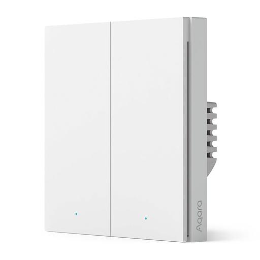 Умный выключатель Aqara Smart Wall Switch H1 EU (Neutral, Double Rocker) (WS-EUK04) фото 1