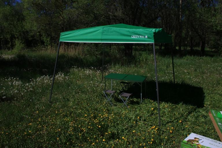 Шатёр раздвижной зелёный фото 1