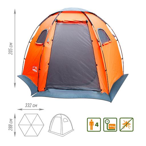 Палатка «Жасыбай» четырёхместная лотос фото 3