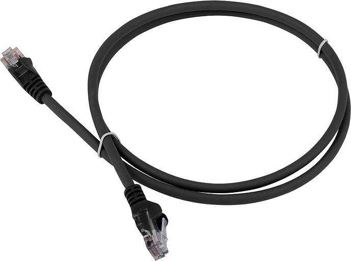 Патч-корд LANMASTER LSZH UTP кат.5e, 1.0 м, черный (LAN-PC45/U5E-1.0-BK) фото 1
