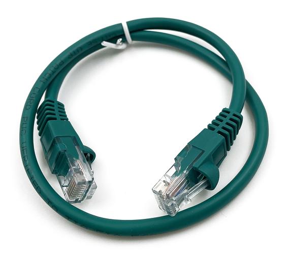 Патч-корд Buro UTP 4 пары cat5E CCA molded 0.5м зеленый RJ-45 (m)-RJ-45 (m) фото 1