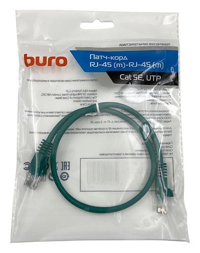 Патч-корд Buro UTP 4 пары cat5E CCA molded 0.5м зеленый RJ-45 (m)-RJ-45 (m) фото 2