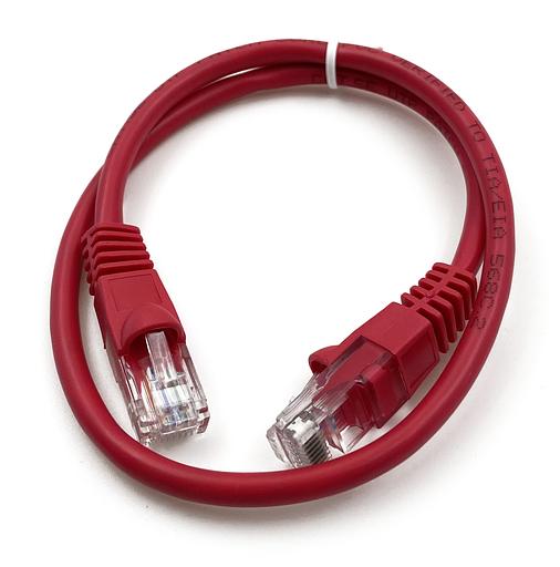 Патч-корд Buro UTP 4 пары cat5E CCA molded 0.5м красный RJ-45 (m)-RJ-45 (m) фото 1