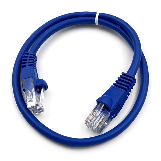 Патч-корд Buro UTP 4 пары cat5E CCA molded 0.5м голубой RJ-45 (m)-RJ-45 (m) фото 1