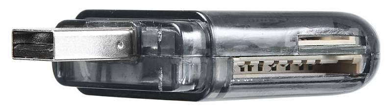 Устройство чтения карт памяти USB2.0 Buro BU-CR-110 черный фото 3