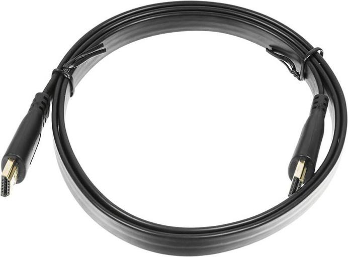 Кабель аудио-видео Buro HDMI 1.4 Flat HDMI (m)/HDMI (m) 1м. черный (BHP HDMI 1) фото 1
