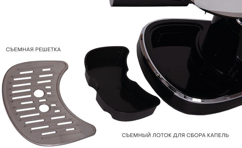 Кофеварка эспрессо Supra CMS-1515 черный/серебристый фото 7