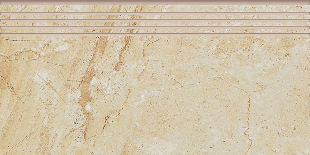 Ступень керамическая Kerranova Genesis Beige/Бежевый K-101/SR/ST01 Structure 29,4x60 фото 1