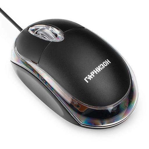 Мышь Гарнизон GM-100, USB, чип- Х, черный, 1000 DPI, 2кн.+колесо-кнопка фото 2