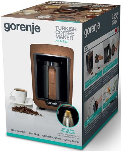 Кофеварка Электрическая турка Gorenje ATCM730T 730Вт медный/черный фото 5