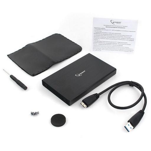 Внешний корпус 2.5" Gembird EE2-U3S-55, чёрный, USB 3.0, SATA, алюминий Gembird {50} (795069) фото 4