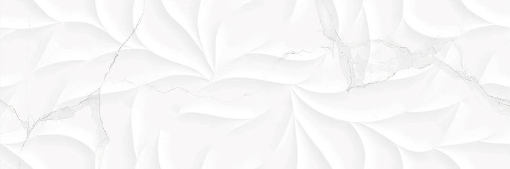 Керамическая плитка для стен Kerasol Agoda Leaves Blanco Rectificado 30x90 цена за м2 фото 1