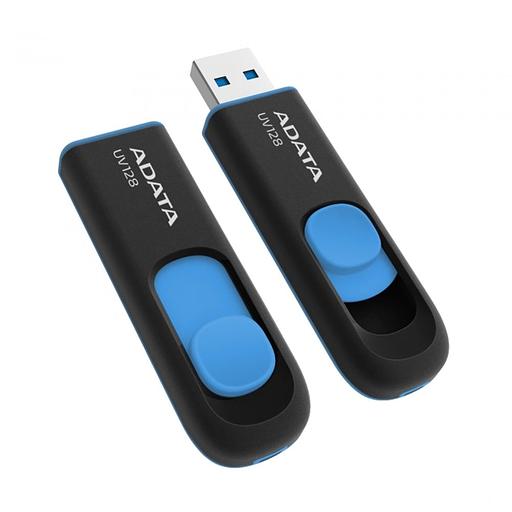 Флеш Диск A-Data 64Gb DashDrive UV128 AUV128-64G-RBE USB3.0 черный/синий фото 3